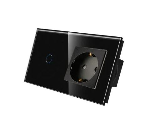 Intrerupator tactil + priza 2 doze configurabil (simplu, dublu, cap scara, draperie, priza USB, etc) [1]