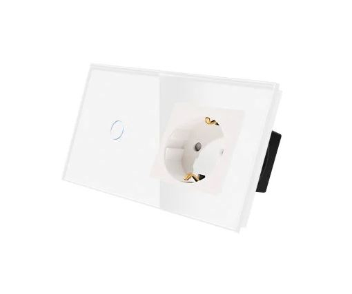 Intrerupator tactil + priza 2 doze configurabil (simplu, dublu, cap scara, draperie, priza USB, etc) [1]