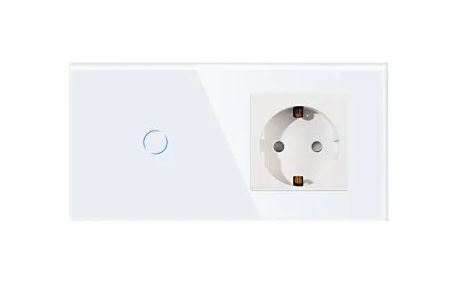 Intrerupator tactil + priza 2 doze configurabil (simplu, dublu, cap scara, draperie, priza USB, etc) [2]