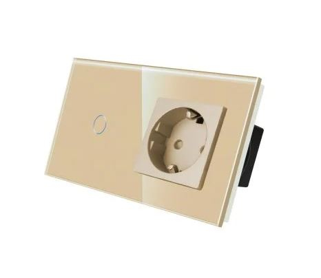 Intrerupator tactil + priza 2 doze configurabil (simplu, dublu, cap scara, draperie, priza USB, etc) [1]