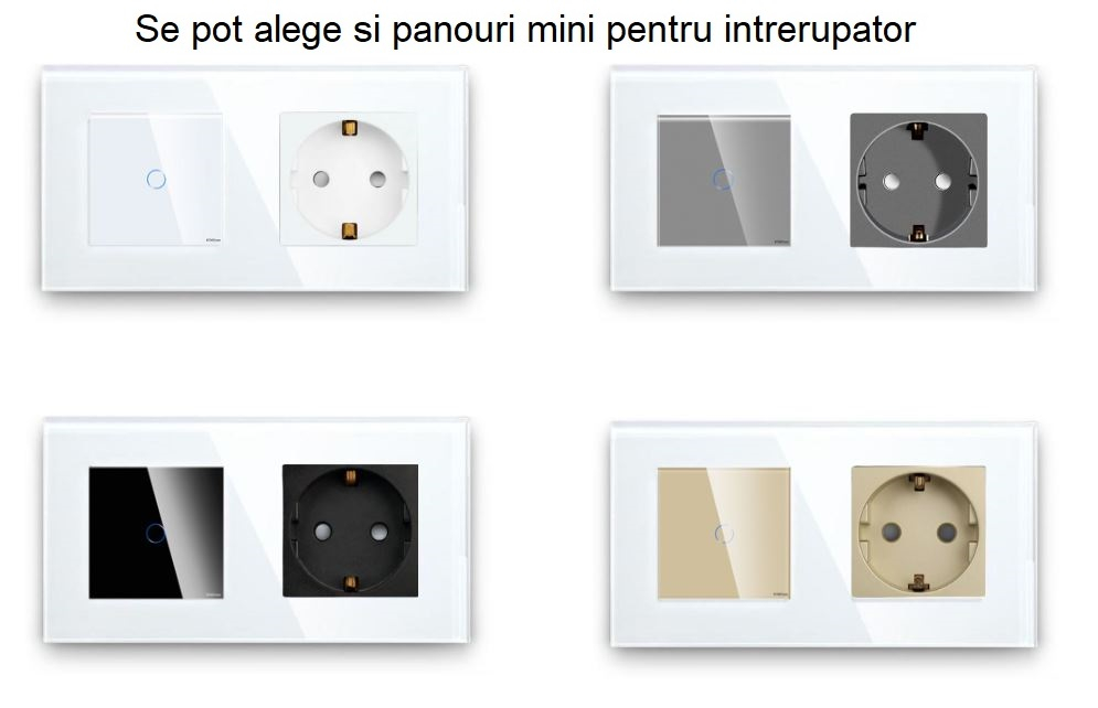 Intrerupator tactil + priza 4 doze configurabil (simple, cap scar/cruce, prize cu wifi, etc) [5]