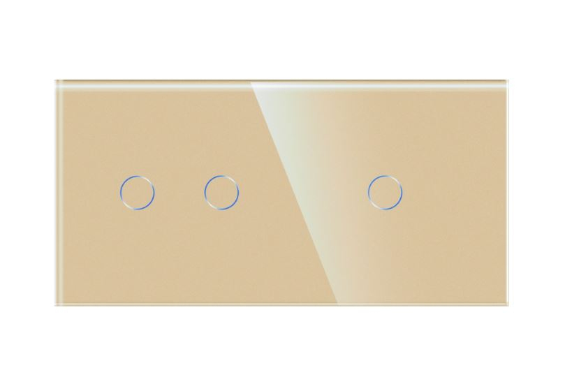 Panou Intrerupator tactil 2 doze configurabil (simplu, dublu, draperie, sonerie, etc.) DOAR PANOUL DE STICLA!!! FARA MODULE!!! [2]