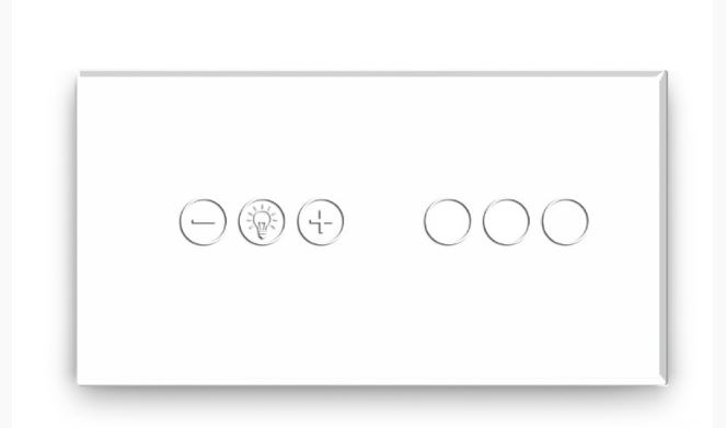 Panou Intrerupator tactil 2 doze configurabil (simplu, dublu, draperie, sonerie, etc.) DOAR PANOUL DE STICLA!!! FARA MODULE!!! [7]