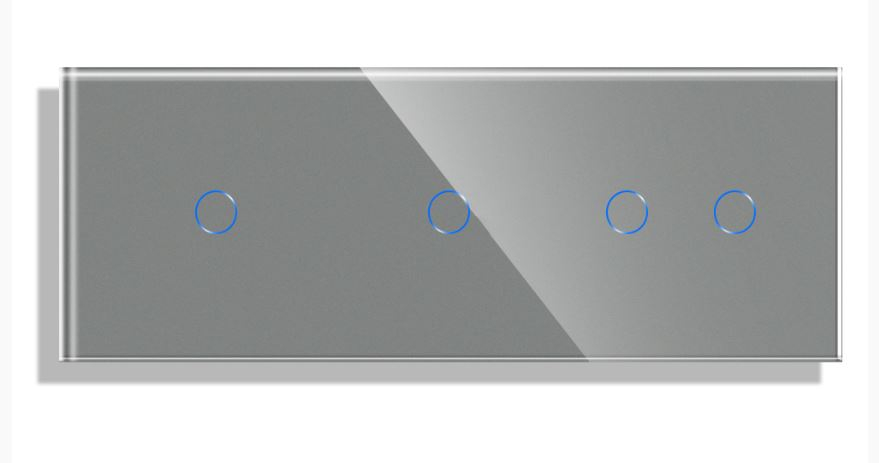 Panou Intrerupator tactil 3 doze configurabil (simplu, dublu, draperie, etc,) DOAR PANOUL DE STICLA !!! FARA MODULE!!! [2]