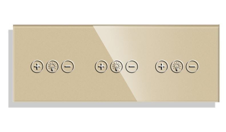 Panou Intrerupator tactil 3 doze configurabil (simplu, dublu, draperie, etc,) DOAR PANOUL DE STICLA !!! FARA MODULE!!! [4]