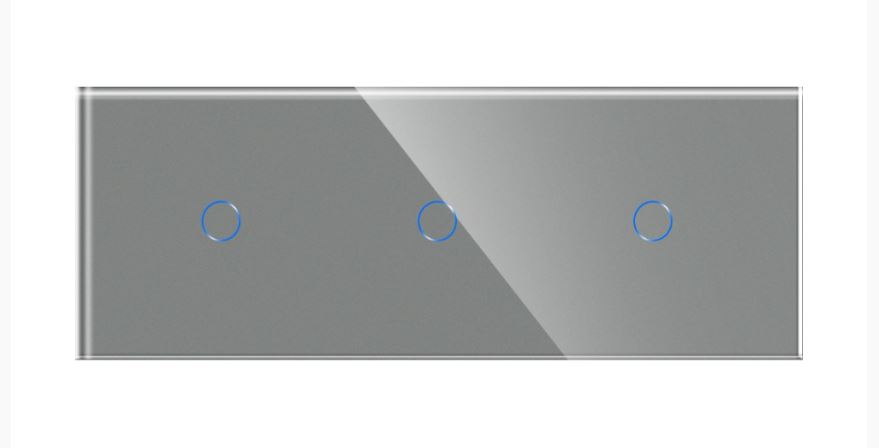 Panou Intrerupator tactil 3 doze configurabil (simplu, dublu, draperie, etc,) DOAR PANOUL DE STICLA !!! FARA MODULE!!! [1]