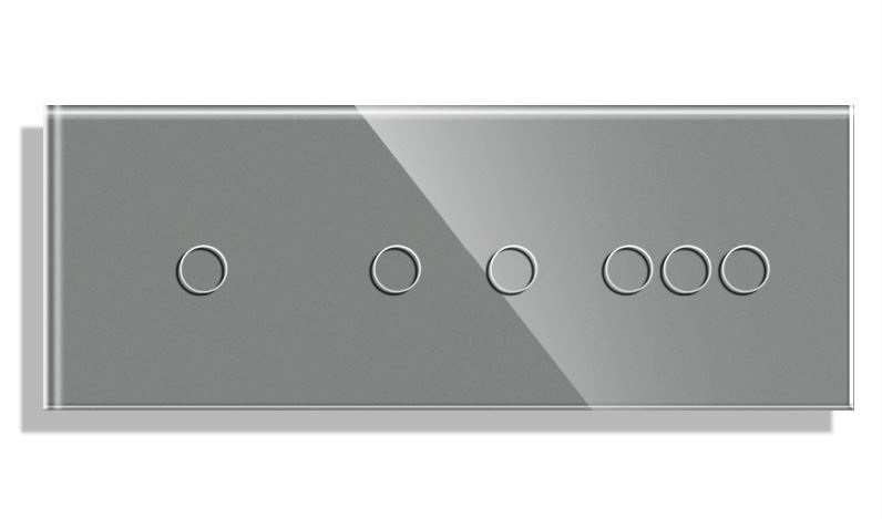 Panou Intrerupator tactil 3 doze configurabil (simplu, dublu, draperie, etc,) DOAR PANOUL DE STICLA !!! FARA MODULE!!! [3]