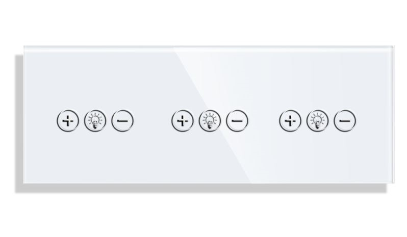 Panou Intrerupator tactil 3 doze configurabil (simplu, dublu, draperie, etc,) DOAR PANOUL DE STICLA !!! FARA MODULE!!! [4]