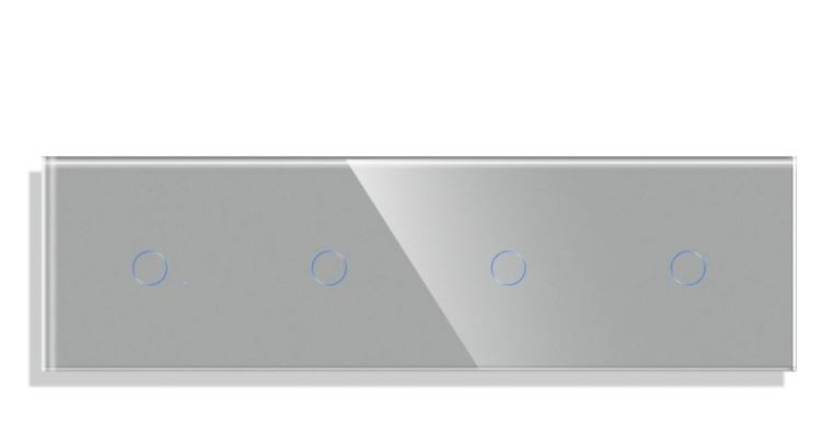 Panou Intrerupator tactil 4 doze configurabil (simplu, dublu, draperie, etc,) DOAR PANOUL DE STICLA !!!  FARA MODULE!!! [1]