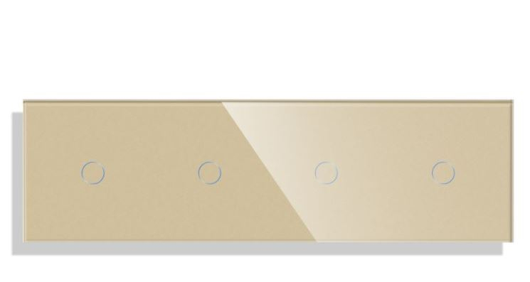 Panou Intrerupator tactil 4 doze configurabil (simplu, dublu, draperie, etc,) DOAR PANOUL DE STICLA !!!  FARA MODULE!!! [1]
