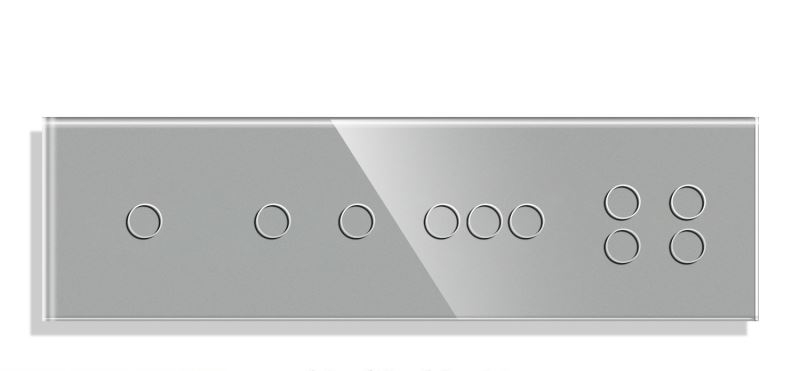 Panou Intrerupator tactil 4 doze configurabil (simplu, dublu, draperie, etc,) DOAR PANOUL DE STICLA !!!  FARA MODULE!!! [3]