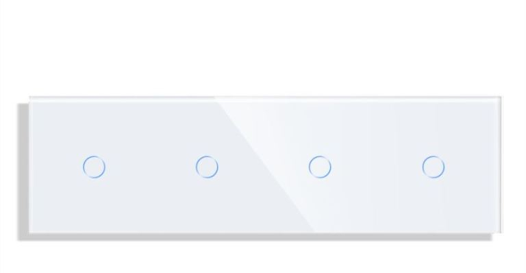 Panou Intrerupator tactil 4 doze configurabil (simplu, dublu, draperie, etc,) DOAR PANOUL DE STICLA !!!  FARA MODULE!!! [1]