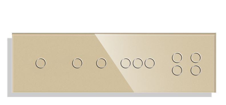 Panou Intrerupator tactil 4 doze configurabil (simplu, dublu, draperie, etc,) DOAR PANOUL DE STICLA !!!  FARA MODULE!!! [3]