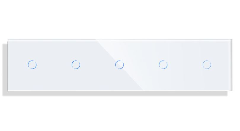 Panou Intrerupator tactil cvintiplu 5 doze configurabil (simplu, dublu, draperie, etc,)  DOAR PANOUL DE STICLA !!!  FARA MODULE!!! [1]