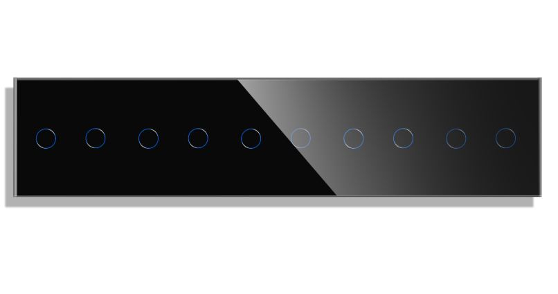 Panou Intrerupator tactil cvintiplu 5 doze configurabil (simplu, dublu, draperie, etc,)  DOAR PANOUL DE STICLA !!!  FARA MODULE!!! [2]
