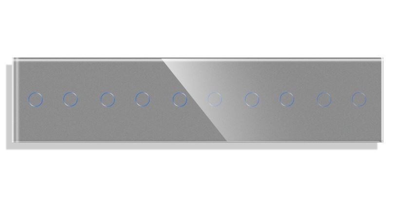 Panou Intrerupator tactil cvintiplu 5 doze configurabil (simplu, dublu, draperie, etc,)  DOAR PANOUL DE STICLA !!!  FARA MODULE!!! [2]