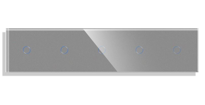 Panou Intrerupator tactil cvintiplu 5 doze configurabil (simplu, dublu, draperie, etc,)  DOAR PANOUL DE STICLA !!!  FARA MODULE!!! [1]