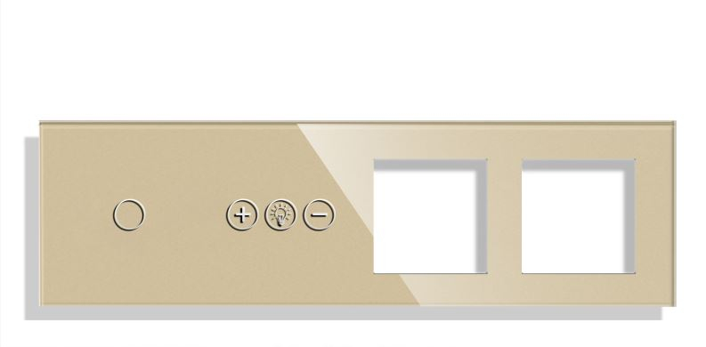 Panou Intrerupator tactil + priza 4 doze configurabil (simplu, dublu, draperie, etc.)  DOAR PANOUL DE STICLA !!!  FARA MODULE!!! [5]