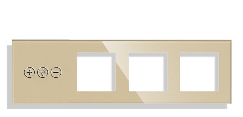 Panou Intrerupator tactil + priza 4 doze configurabil (simplu, dublu, draperie, etc,)  DOAR PANOUL DE STICLA !!!  FARA MODULE!!! [5]