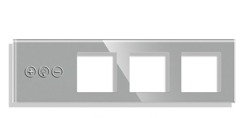 Panou Intrerupator tactil + priza 4 doze configurabil (simplu, dublu, draperie, etc,)  DOAR PANOUL DE STICLA !!!  FARA MODULE!!! [4]