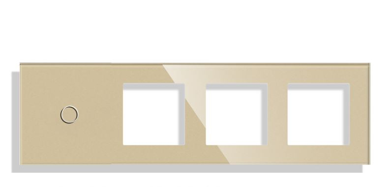 Panou Intrerupator tactil + priza 4 doze configurabil (simplu, dublu, draperie, etc,)  DOAR PANOUL DE STICLA !!!  FARA MODULE!!! [1]