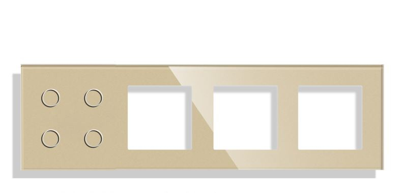 Panou Intrerupator tactil + priza 4 doze configurabil (simplu, dublu, draperie, etc,)  DOAR PANOUL DE STICLA !!!  FARA MODULE!!! [3]