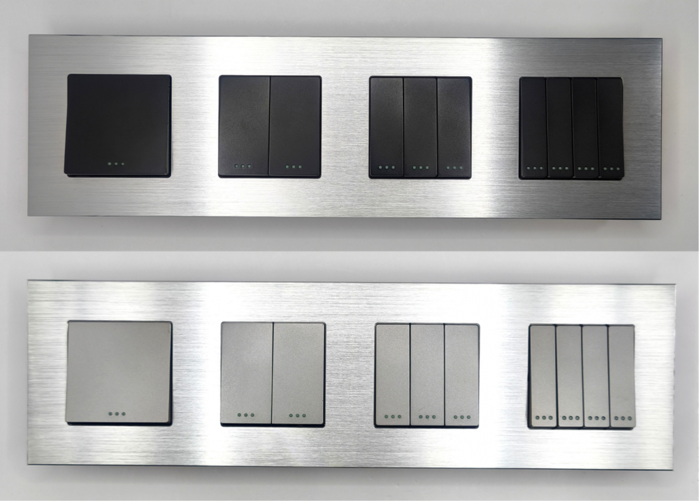 Priza configurabila 4 doze cu rama de aluminiu (simple, USB, Wifi, etc.) [4]