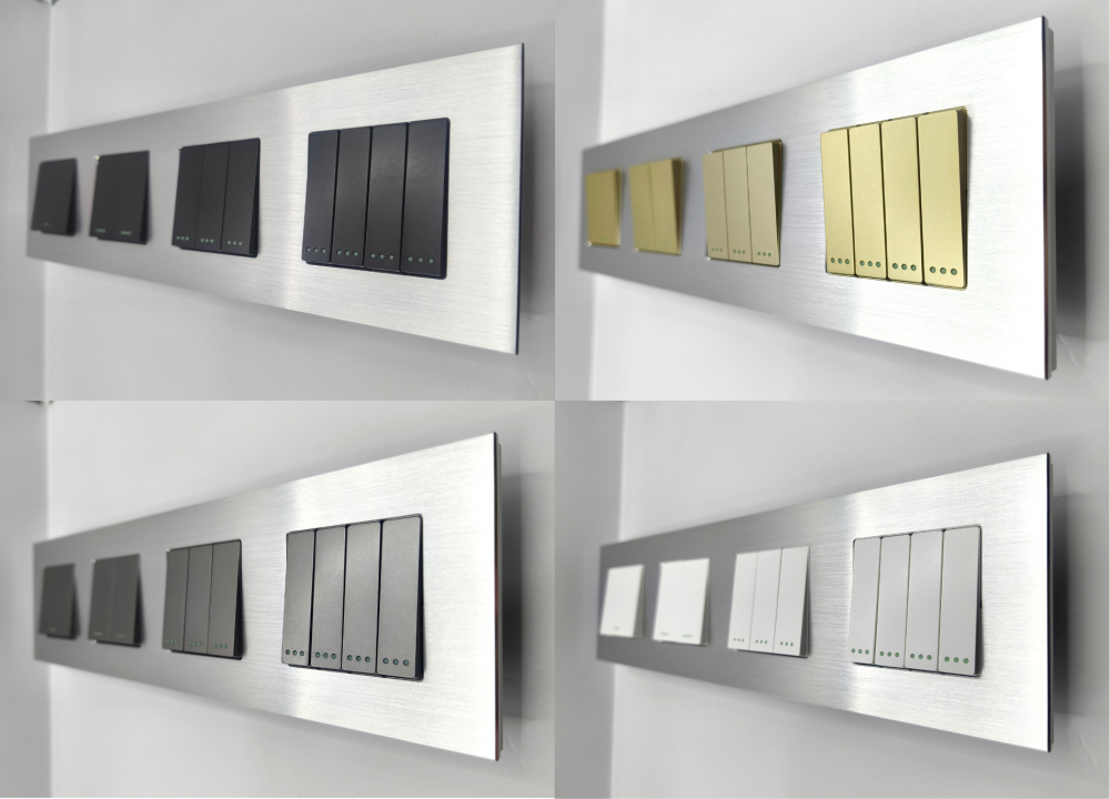 Priza configurabila 4 doze cu rama de aluminiu (simple, USB, Wifi, etc.) [3]