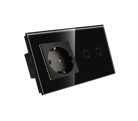 Priza + intrerupator tactil 2 doze configurabil (simplu, dublu, cap scara, draperie, priza USB, etc) [3]