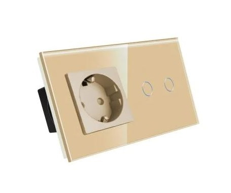 Priza + intrerupator tactil 2 doze configurabil (simplu, dublu, cap scara, draperie, priza USB, etc) [3]
