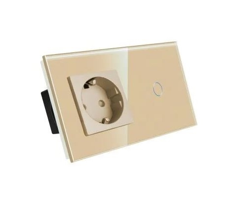 Priza + intrerupator tactil 2 doze configurabil (simplu, dublu, cap scara, draperie, priza USB, etc) [1]
