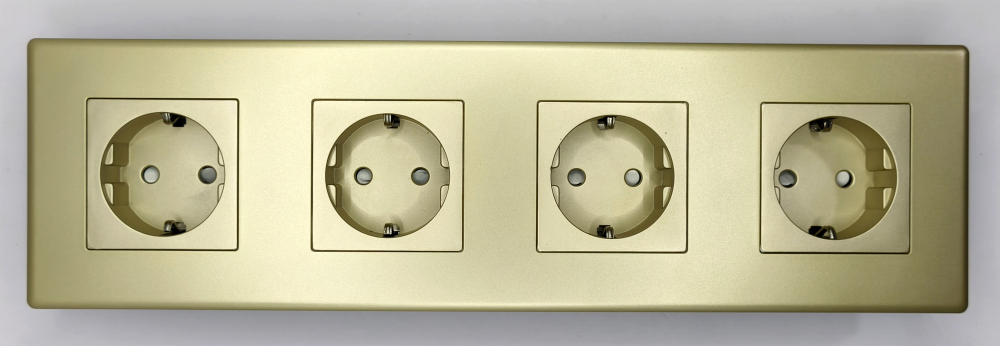 Priza cvadrupla configurabila 4 doze cu rama de plastic (simpla, USB, Wifi, internet, tv) [2]