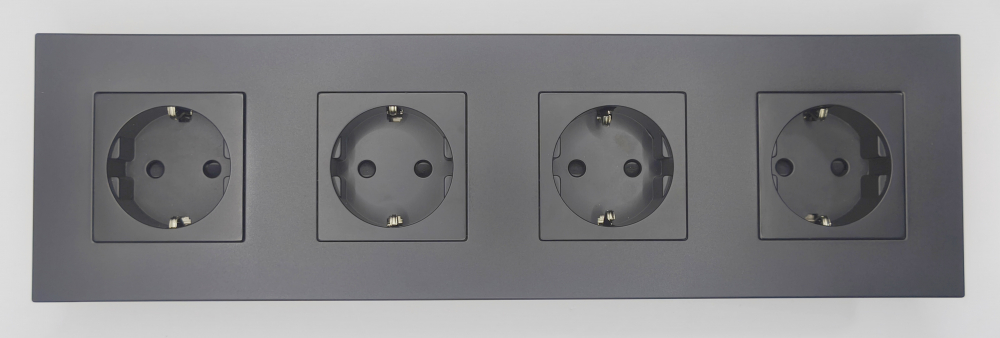 Priza cvadrupla configurabila 4 doze cu rama de plastic (simpla, USB, Wifi, internet, tv) [2]