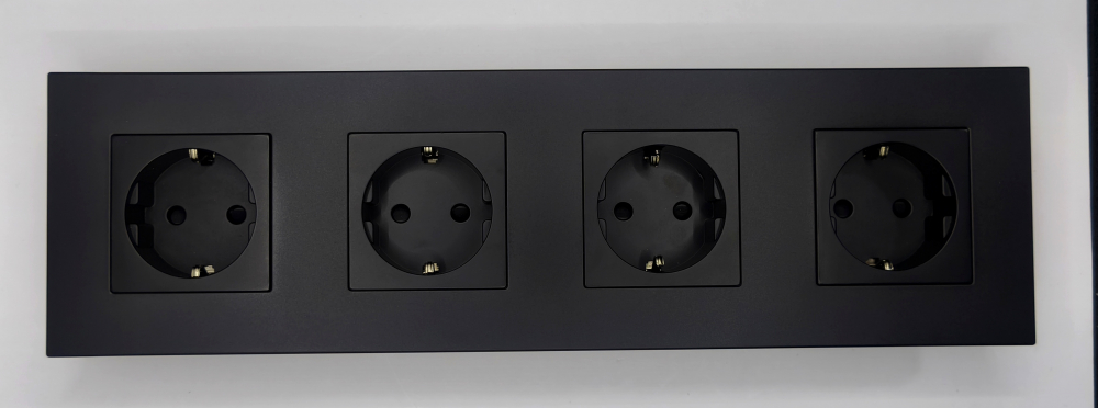 Priza cvadrupla configurabila 4 doze cu rama de plastic (simpla, USB, Wifi, internet, tv) [2]