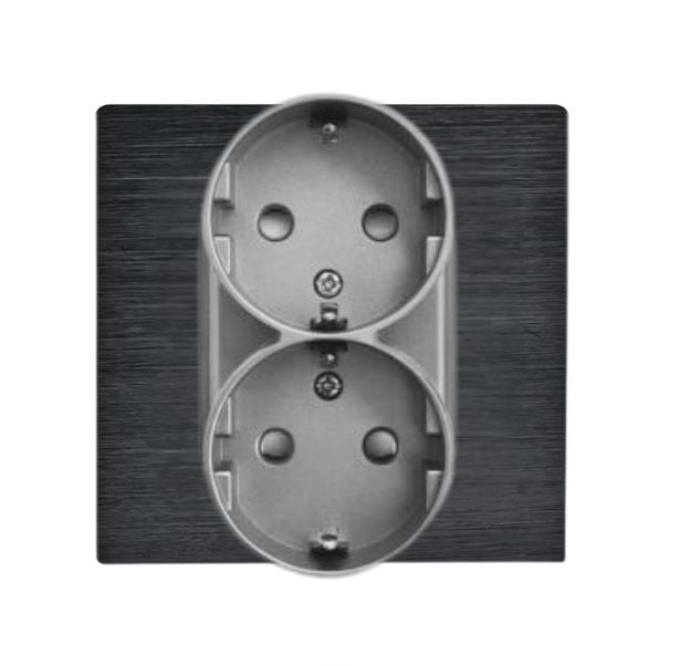 Priza dubla cu rama de aluminiu (1 doza) [5]