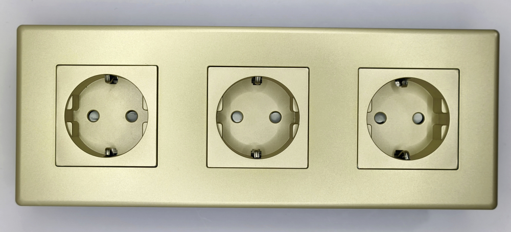 Priza tripla configurabila 3 doze cu rama din plastic (simple, USB, Wifi, etc.) [2]