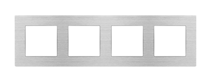 Rama cvadrupla aluminiu 4 doze (priza , intrerupator, etc.) [2]