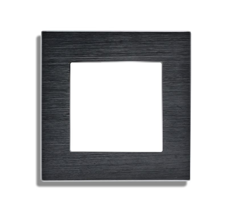 Rama simpla aluminiu 1 doza (priza , intrerupator, etc.) [2]