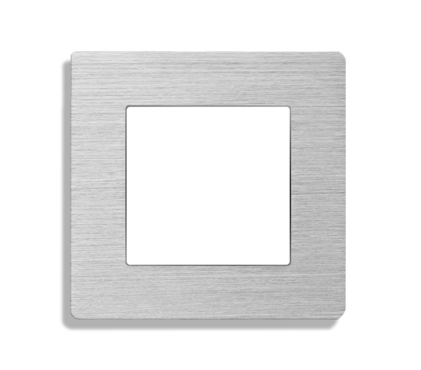 Rama simpla aluminiu 1 doza (priza , intrerupator, etc.) [2]