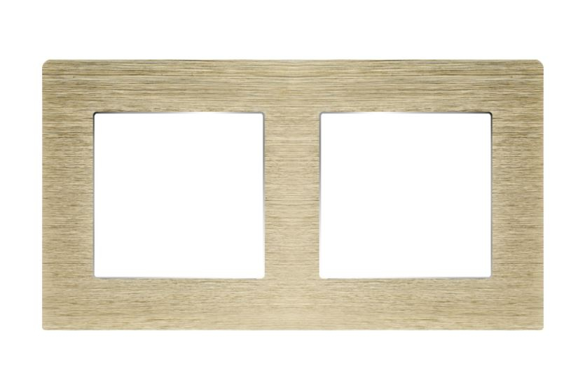 Rama dubla aluminiu 2 doze (priza , intrerupator, etc.) [2]