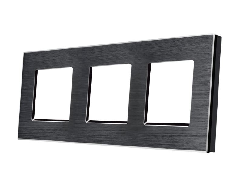 Rama tripla aluminiu 3 doze (priza , intrerupator, etc.) [1]