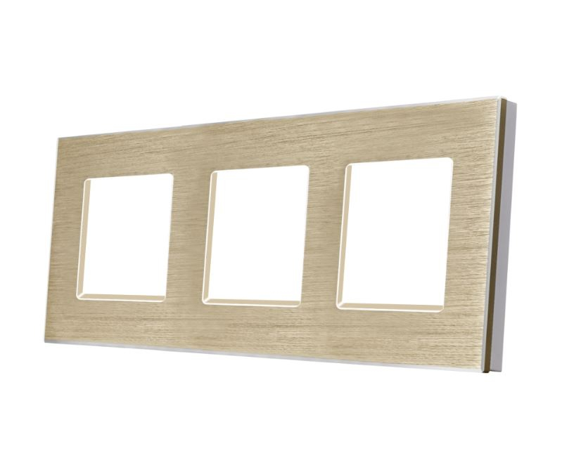 Rama tripla aluminiu 3 doze (priza , intrerupator, etc.) [1]