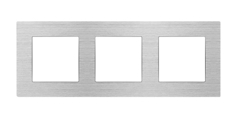 Rama tripla aluminiu 3 doze (priza , intrerupator, etc.) [2]