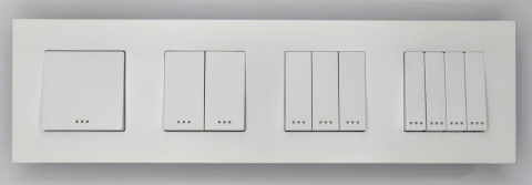 Intrerupator mecanic 4 doze configurabil cu rama de plastic (simplu, dublu, triplu, cvadruplu, cap/scara, cruce) [1]