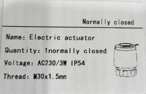 Actuator termic normal inchis 230V NC [5]