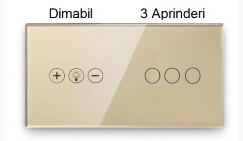Intrerupator tactil 2 doze configurabil (simplu, dublu, triplu, cap scara, dimabil, etc.) [10]