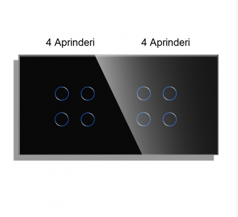 Intrerupator tactil 2 doze configurabil (simplu, dublu, triplu, cap scara, dimabil, etc.) [8]