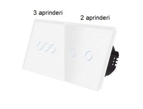 Intrerupator tactil 2 doze configurabil (simplu, dublu, triplu, cap scara, dimabil, etc.) [7]