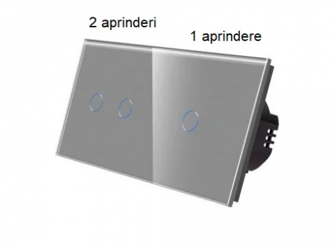 Intrerupator tactil 2 doze configurabil (simplu, dublu, triplu, cap scara, dimabil, etc.) [5]