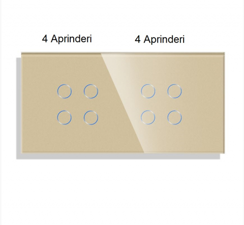 Intrerupator tactil 2 doze configurabil (simplu, dublu, triplu, cap scara, dimabil, etc.) [8]